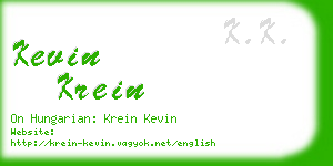 kevin krein business card